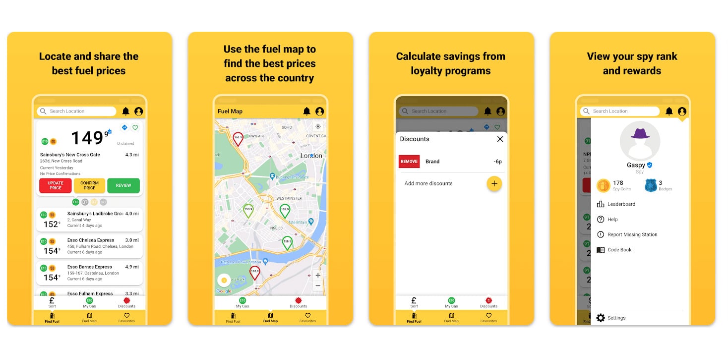 Gaspy App使用畫面官方介紹組圖