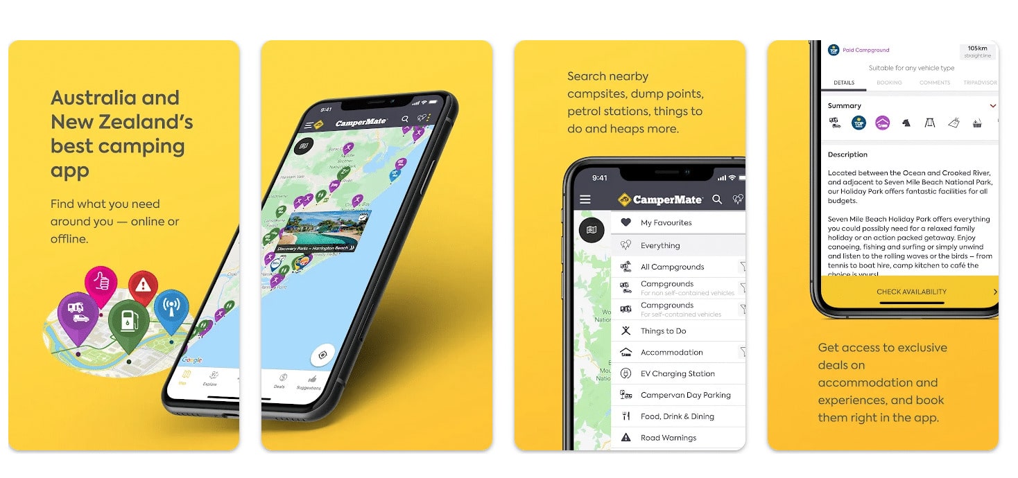 Campermate App使用畫面官方介紹組圖