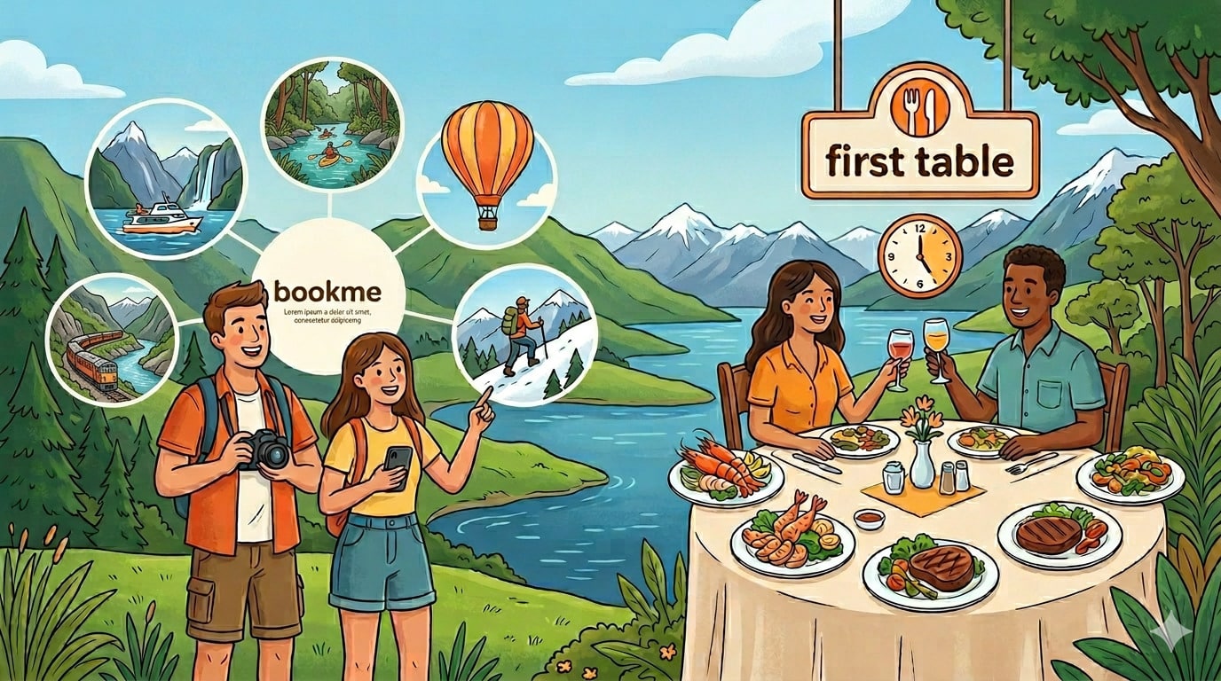【紐西蘭旅遊省錢】Bookme、First Table｜優惠行程與餐廳 5 折好康