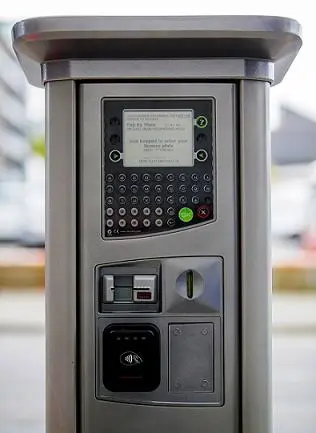 紐西蘭停車費電子收費機示意圖
